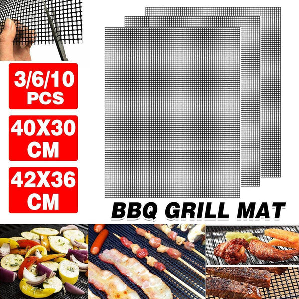 Non Stick Bbq Grill Mat Mesh Liner Cooking Barbecue Sheet Baking Pad Parts & Accessories