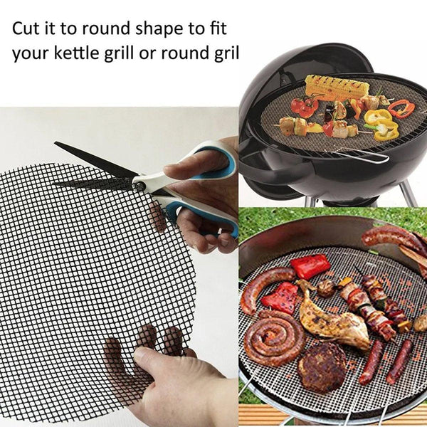Non Stick Bbq Grill Mat Mesh Liner Cooking Barbecue Sheet Baking Pad Parts & Accessories