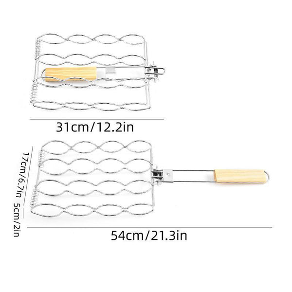 Folding Handle Corn Grill Clip Anti Scald Barbecue Tool For Home Outdoor Cooking Barbecue Accessories
