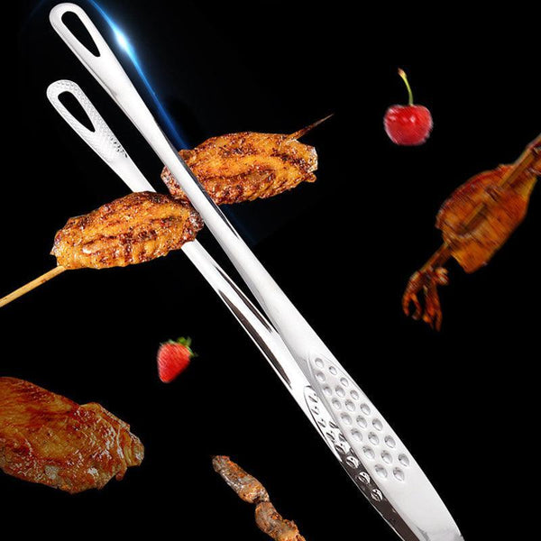 24/28Cm Stainless Steel Kitchen Grill Straight Tweezers Bbq Food Tools 24Cm Tongs