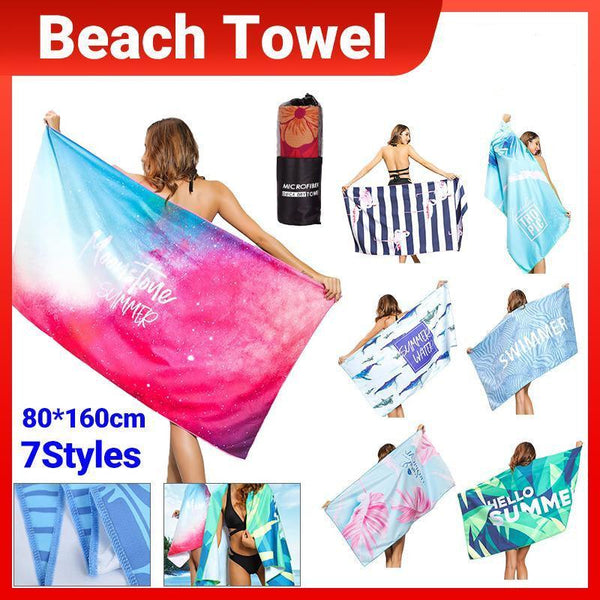 Sand Free Xl Beach Towel + Bag – Quick Dry Microfibre Compact Light Swimming – Colorful Starry Sky Towels & Washcloths