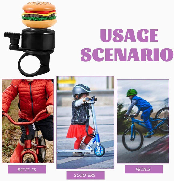 Cute Food Style Bicycle Bell Loud And Fun Handlebar Accessory French Fries Bells & Horns