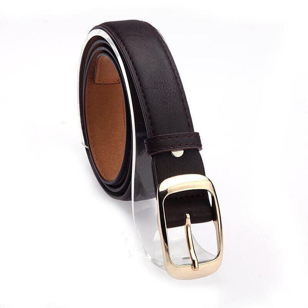 Ladies Leather Belt Classic Buckle Fashion Waist Strap For Jeans Dresses Casual Belts