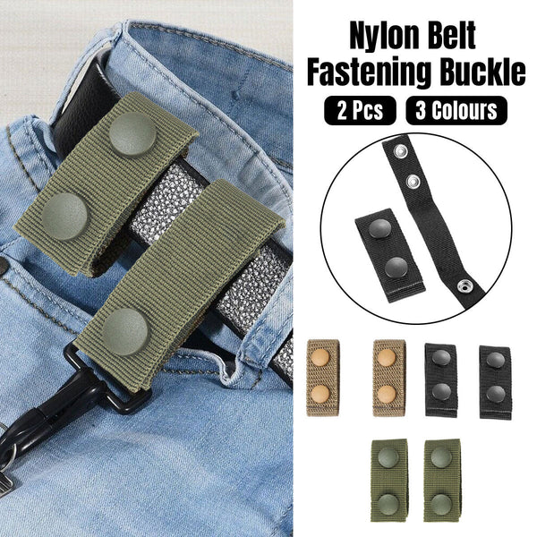 2Pcs Outdoor Tactical Belt Loop Snap On Retainer Buckle Clip Holder Hiking Gear Black Keyrings