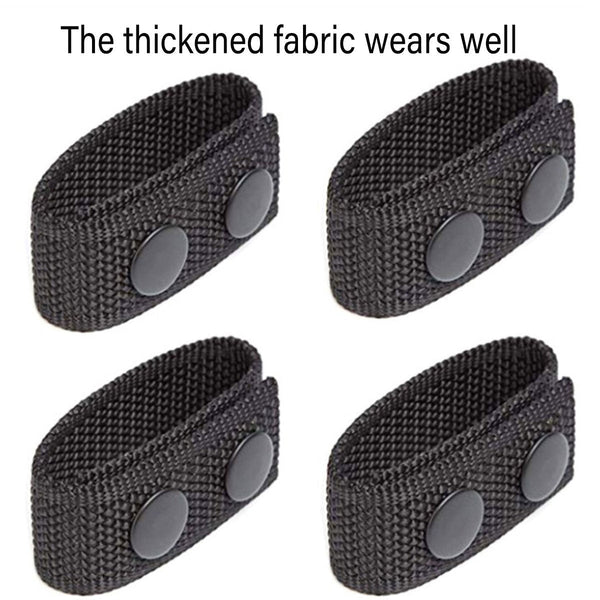 2Pcs Outdoor Tactical Belt Loop Snap On Retainer Buckle Clip Holder Hiking Gear Black Keyrings