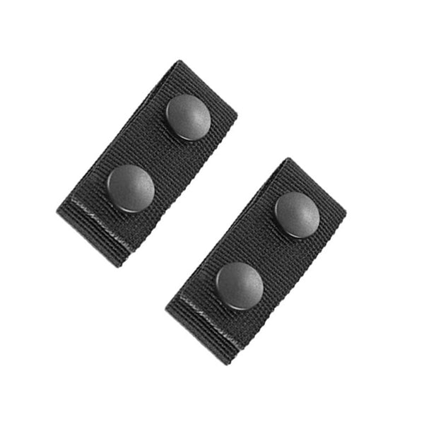2Pcs Outdoor Tactical Belt Loop Snap On Retainer Buckle Clip Holder Hiking Gear Black Keyrings
