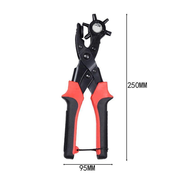 Heavy Duty Leather Hole Punch Tool With 6 Size Revolving Head For Belt And Fabric Leather Punching Tools