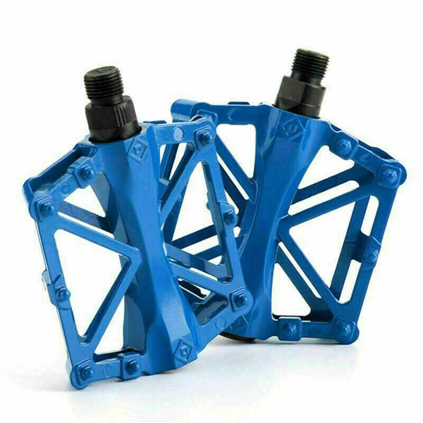 Bike Alloy Mountain Road Mtb Colored Bicycle Nonslip Cycling 9/16" Blue Pedals
