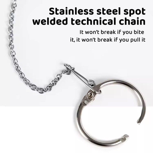 Parrot Neck Collar Stainless Steel Bird Chain Training Adjustable Leash Diameter 2.2Cm Small Animal Supplies