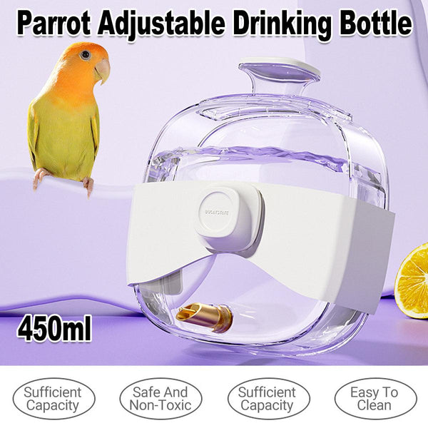 450Ml Parrot Water Bottle Bird Drinker Feeder Large Capacity For Birds And Pet Bird Feeders