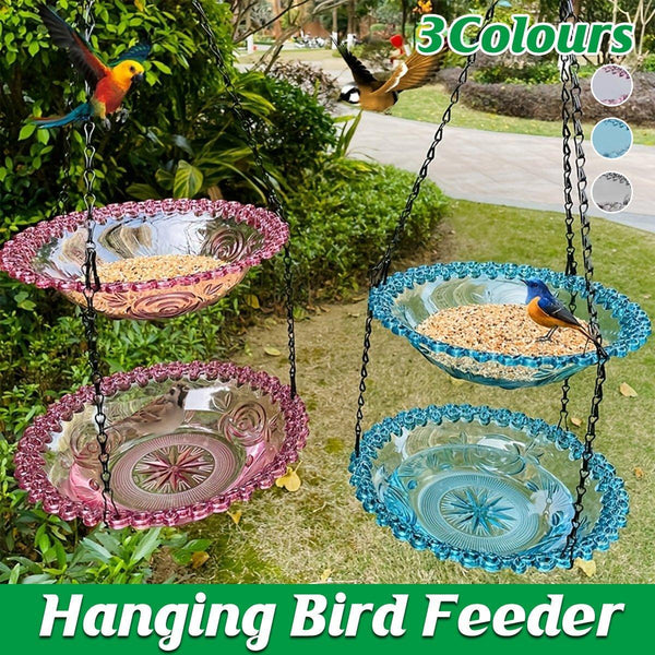 Outdoor Hanging Bird Feeder Bath Garden Patio Decoration For Attracting Birds Purple Feeders