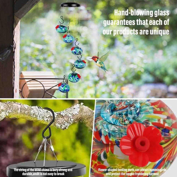 Hanging Hummingbird Feeder Outdoor Garden Nectar Dispenser Attracting Birds Red Green Feeders