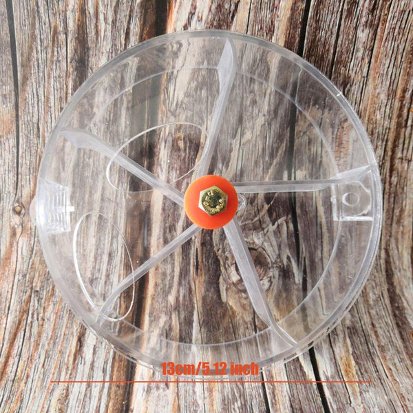 Parrot Foraging Toy Bird Chew Wheel Food Dispenser Divider Box Cage Accessory Blue Birds Toys