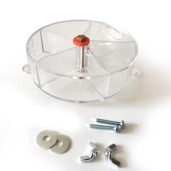 Parrot Foraging Toy Bird Chew Wheel Food Dispenser Divider Box Cage Accessory Blue Birds Toys