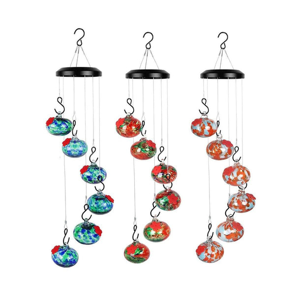 Hanging Hummingbird Feeder Outdoor Garden Nectar Dispenser Attracting Birds Red Blue Feeders