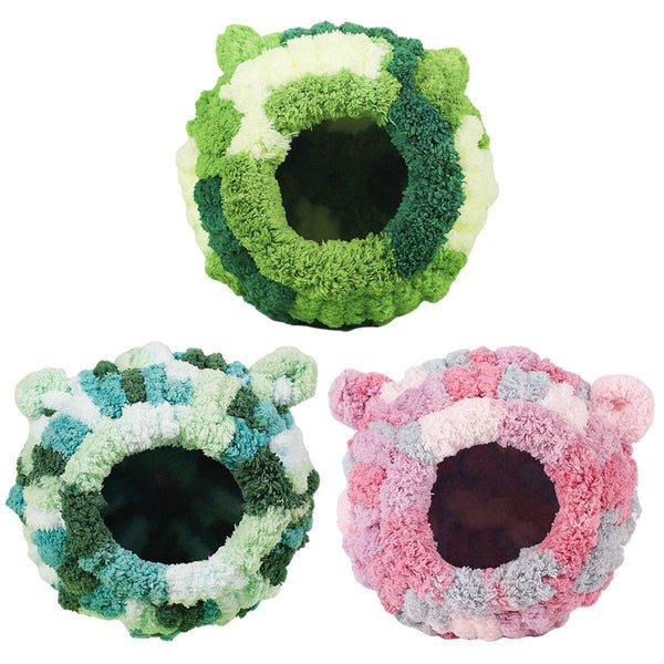 Hanging Warm Cotton Nest Hammock Cozy Bed For Parrots And Other Bird Species Blue Birds Toys