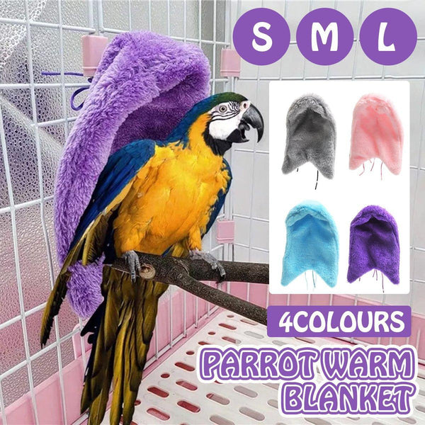 Cozy Bird Blanket Shawl Parrot Snuggle Cabin Plush Hanging Cotton Nest Bedding Grey Size Small Animal Supplies