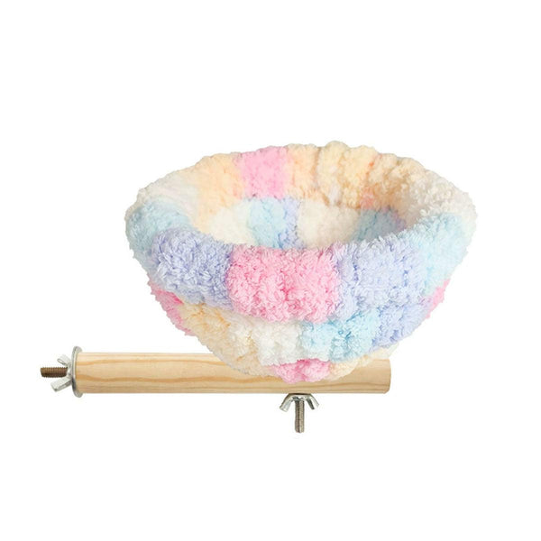 Parrot Winter Warm Nest Fluffy Cotton Hanging Bed Colourful Bird Cage House Pink Bird Cages