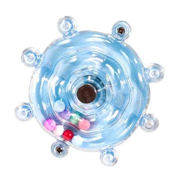 Interactive Parrot Spinning Wheel Stress Relief Toy For Small Birds Durable Blue Birds Toys