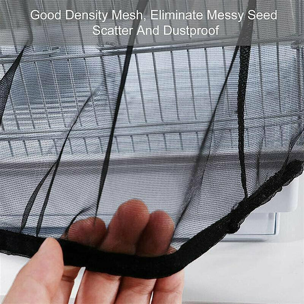 S Size Shell Skirt Mesh Cover Pet Bird Cage Guard Nylon Net Seed Catcher White Bird Cages