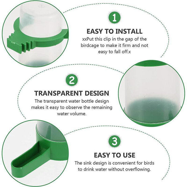 4Pcs/Set Drinker Food Feeder Water Clip For Cage Bird Parrot atiel Budgie Au Backyard Poultry Feeders