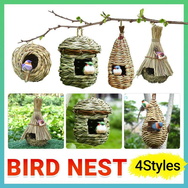 Qttie Bird Nest Breeding Box House Bed Cage Hut Cave Canary Finch Budgie Parrot Treehouse Bird Cages