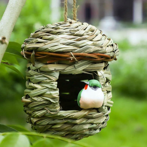 Qttie Bird Nest Breeding Box House Bed Cage Hut Cave Canary Finch Budgie Parrot Treehouse Bird Cages