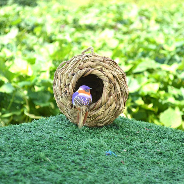 Qttie Bird Nest Breeding Box House Bed Cage Hut Cave Canary Finch Budgie Parrot Treehouse Bird Cages