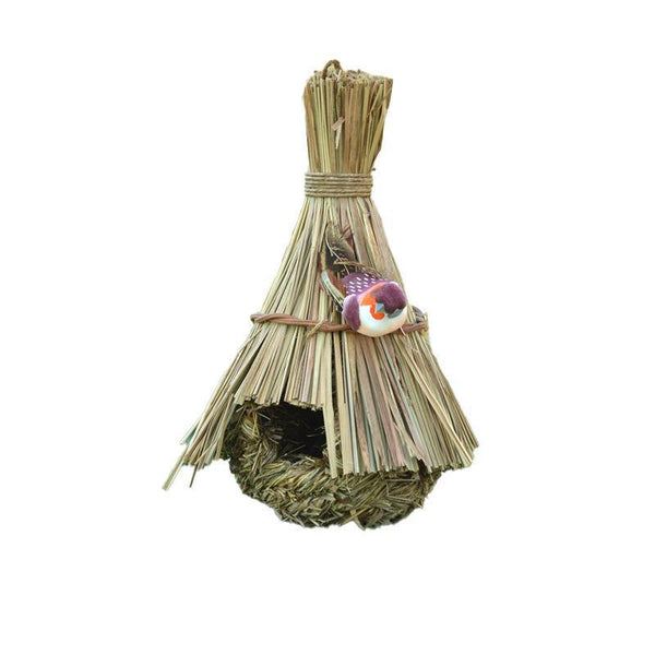Qttie Bird Nest Breeding Box House Bed Cage Hut Cave Canary Finch Budgie Parrot Treehouse Bird Cages