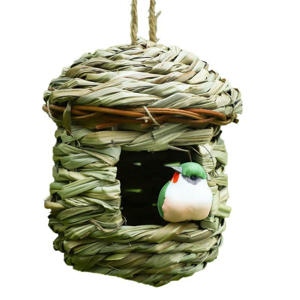 Qttie Bird Nest Breeding Box House Bed Cage Hut Cave Canary Finch Budgie Parrot Treehouse Bird Cages