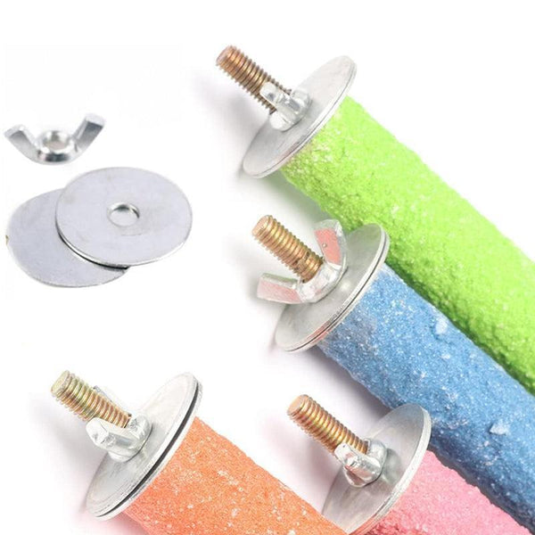 Colorful Pet Bird Cage Perches Stand Platform Chew Toy For Parrot Bites 15Cm Bird Cages