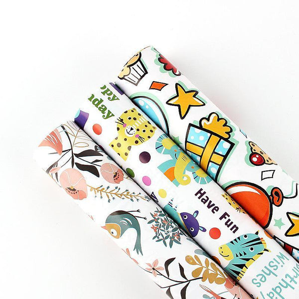 20Pcs Cute Animal Cartoon Gift Wrapping Paper For Toys Bookskin And Crafts Birthday Gift Boxes