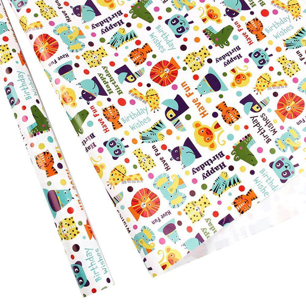 20Pcs Cute Animal Cartoon Gift Wrapping Paper For Toys Bookskin And Crafts Birthday Gift Boxes