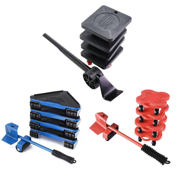 Heavy Duty Moving Tool Set Easy Move Five Piece Furniture Lifter Kit For Home Black Other Tools & Workshop Equipment