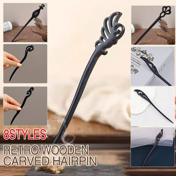 Retro Carved Hair Sticks Women Hairpin Barrette Chopsticks Accessories Style D Hair Accessories