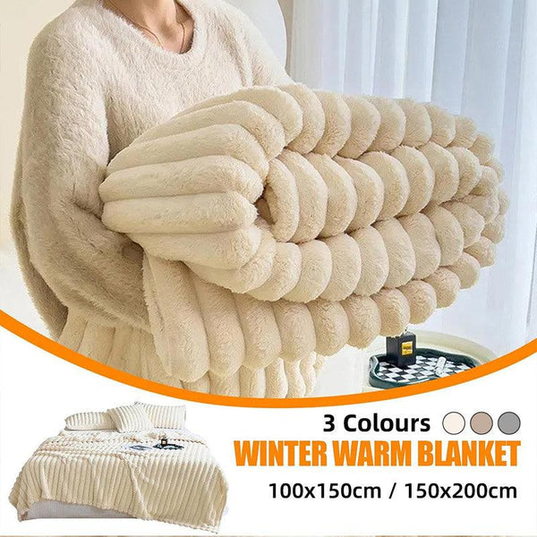 Plush Blanket Leisure Autumn Winter Warm Nap Throw Soft Cozy Grey 100X150cm Blankets