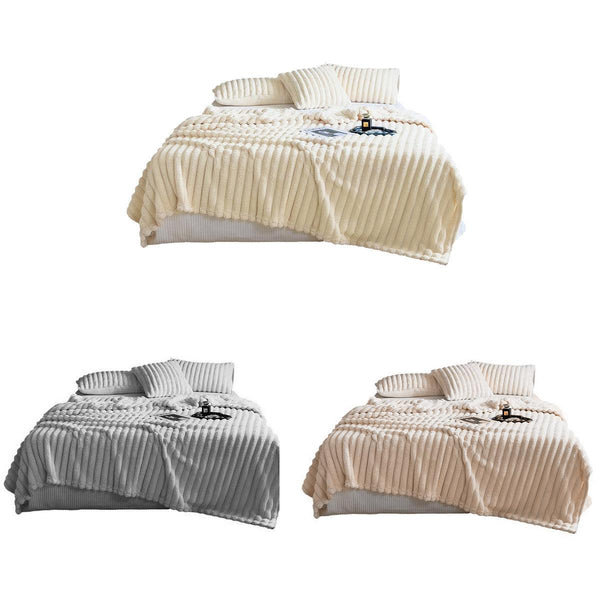 Plush Blanket Leisure Autumn Winter Warm Nap Throw Soft Cozy Grey 100X150cm Blankets