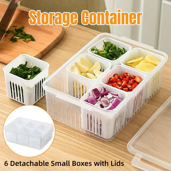 Convenient Crisper Box With Lid Storage Compartment Organizer For Vegetables Food Storage Containers