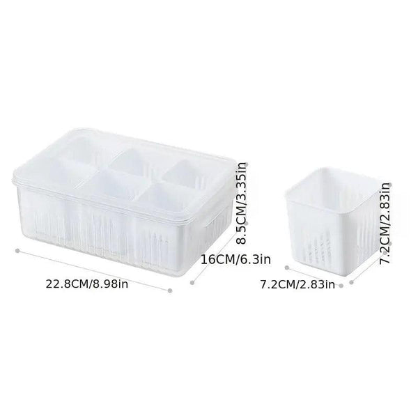 Convenient Crisper Box With Lid Storage Compartment Organizer For Vegetables Food Storage Containers