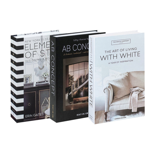 3 Pcs Modern Decorative Books Set Foldable Fake For Display City Theme Bookends