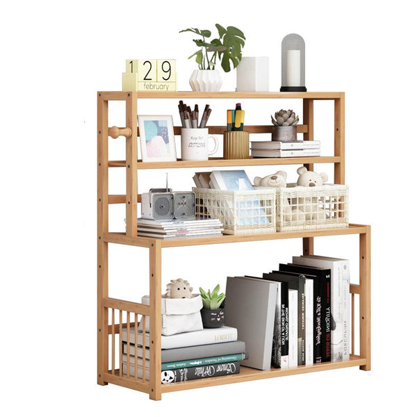 Compact Desktop Bookshelf Storage Bookcase Organizer Small Shelf Display Unit Other Laptop & Desktop Accs