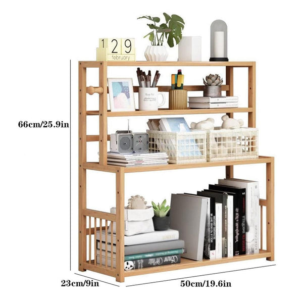 Compact Desktop Bookshelf Storage Bookcase Organizer Small Shelf Display Unit Other Laptop & Desktop Accs