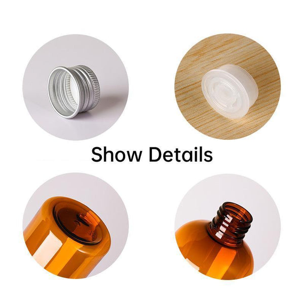 20Pcs Brown Transparent Cosmetic Bottles With Aluminum Lids For Packaging 100Ml Travel Bottles & Containers