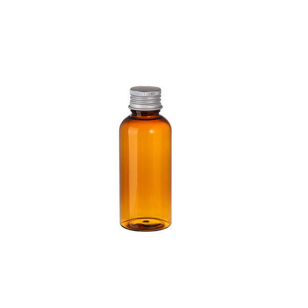 20Pcs Brown Transparent Cosmetic Bottles With Aluminum Lids For Packaging 100Ml Travel Bottles & Containers