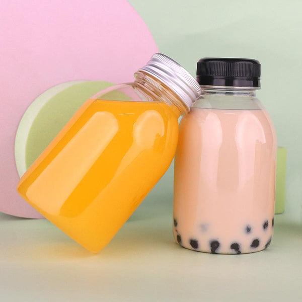 20Pcs 250Ml Reusable Plastic Juice Bottles 38Mm Caliber Clear Beverage Container Bottle 20Pcs Glossy Black Water Bottles & Vacuum Flasks