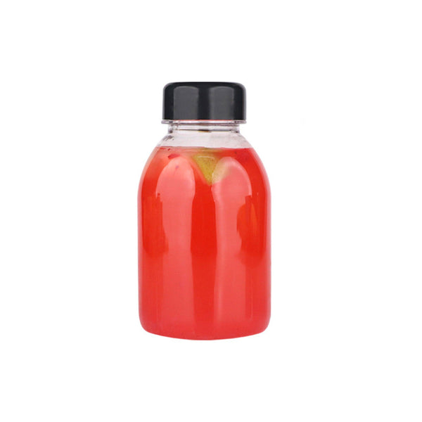 20Pcs 250Ml Reusable Plastic Juice Bottles 38Mm Caliber Clear Beverage Container Bottle 20Pcs Glossy Black Water Bottles & Vacuum Flasks