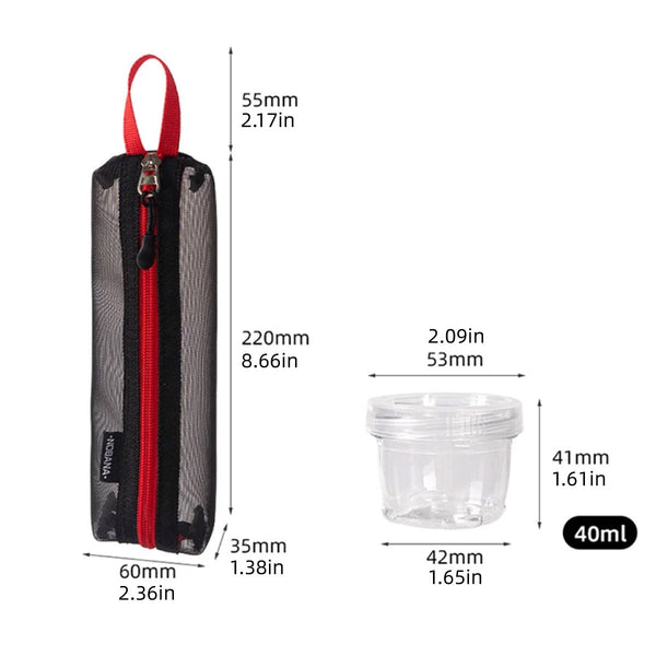 5Pcs Outdoor Camping Spice Container Set Travel Bbq Seasoning Storage Box Use Black Camping Storage