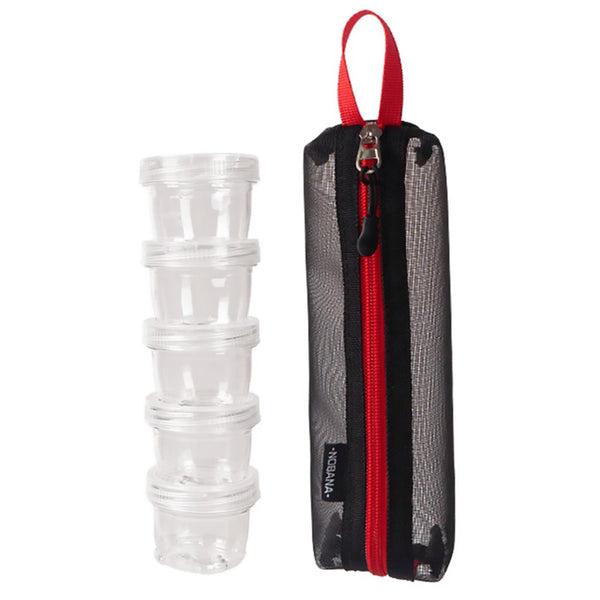 5Pcs Outdoor Camping Spice Container Set Travel Bbq Seasoning Storage Box Use Black Camping Storage