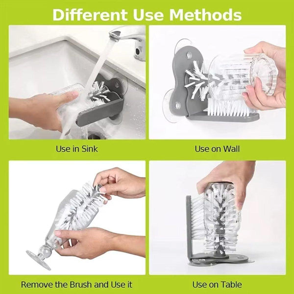 Sink Water Bottle Cleaning Brush Glass Cup Suction Kitchen Tool Cleaning Brushes