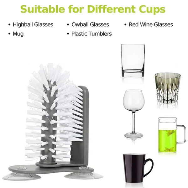 Sink Water Bottle Cleaning Brush Glass Cup Suction Kitchen Tool Cleaning Brushes